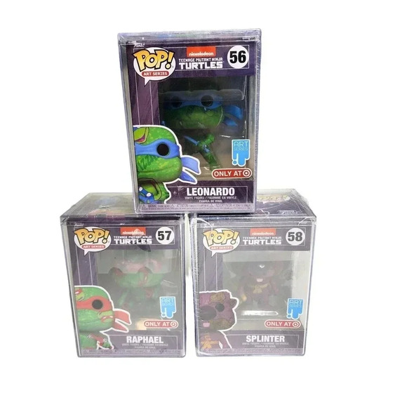 Set of 3 TMNT Funko Pop Art Series Target Exclusive 56 57 58 Ninja Turtles NEW - Picture 1 of 6